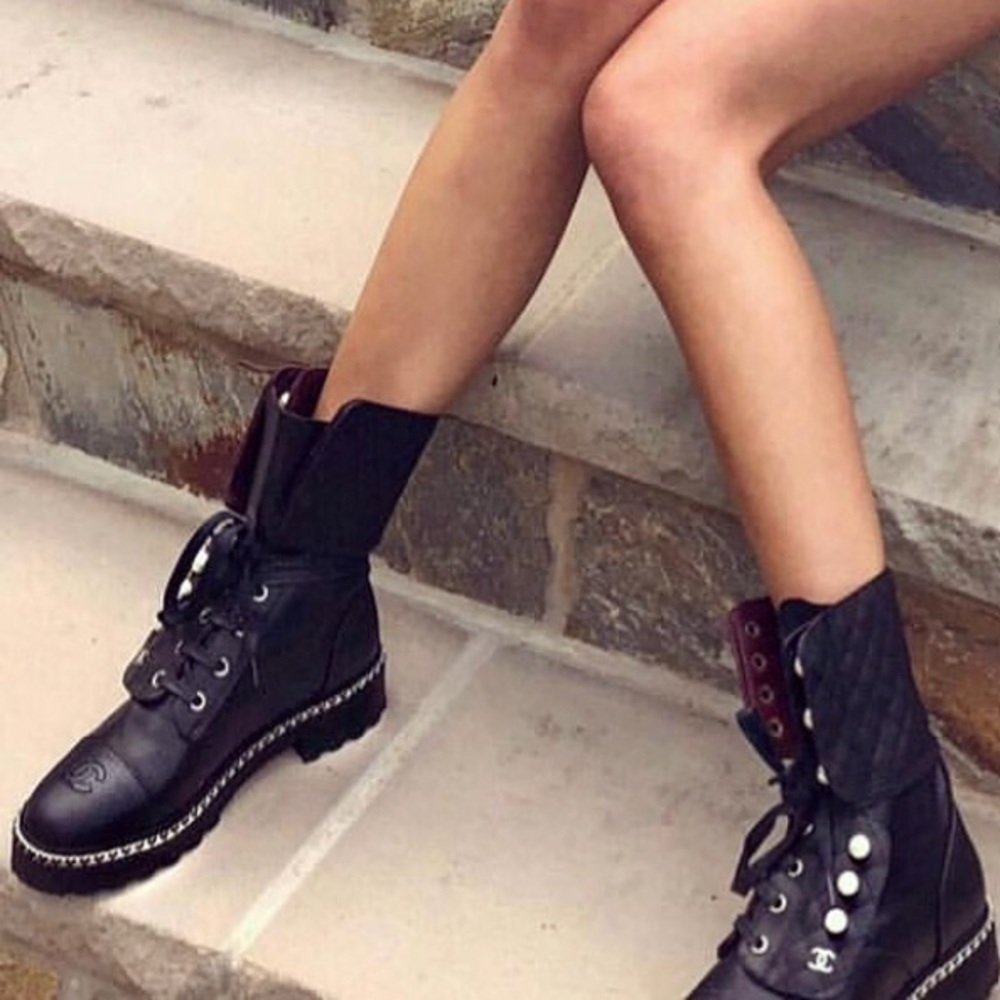 BRAND NEW authentic Chanel leather boots